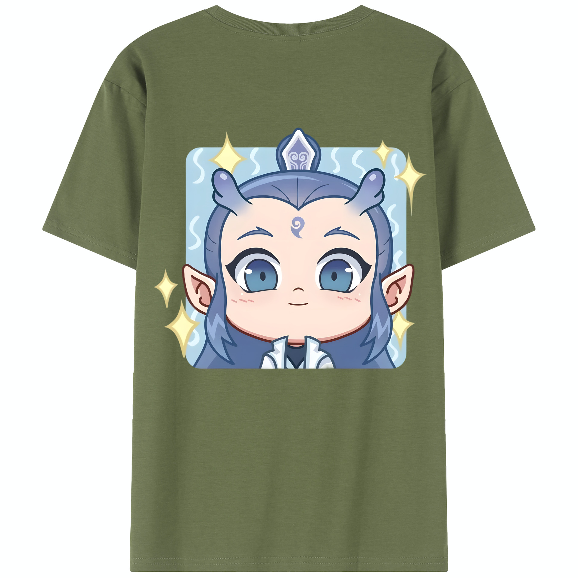 （画像用） Ne Zha 2 ナタ 魔童の大暴れ 綿100％半袖Tシャツ（背面プリント）
